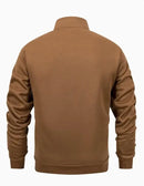 2 Pcs Men Fleece Plain Zipper Track Suit
