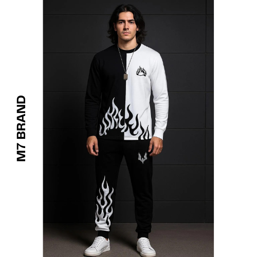 2 Pcs Mens Polyester Printed Track Suit